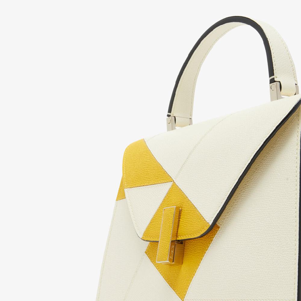 Valextra Borsa a mano da Donna Bianca e Gialla | Valextra Iside Offerta