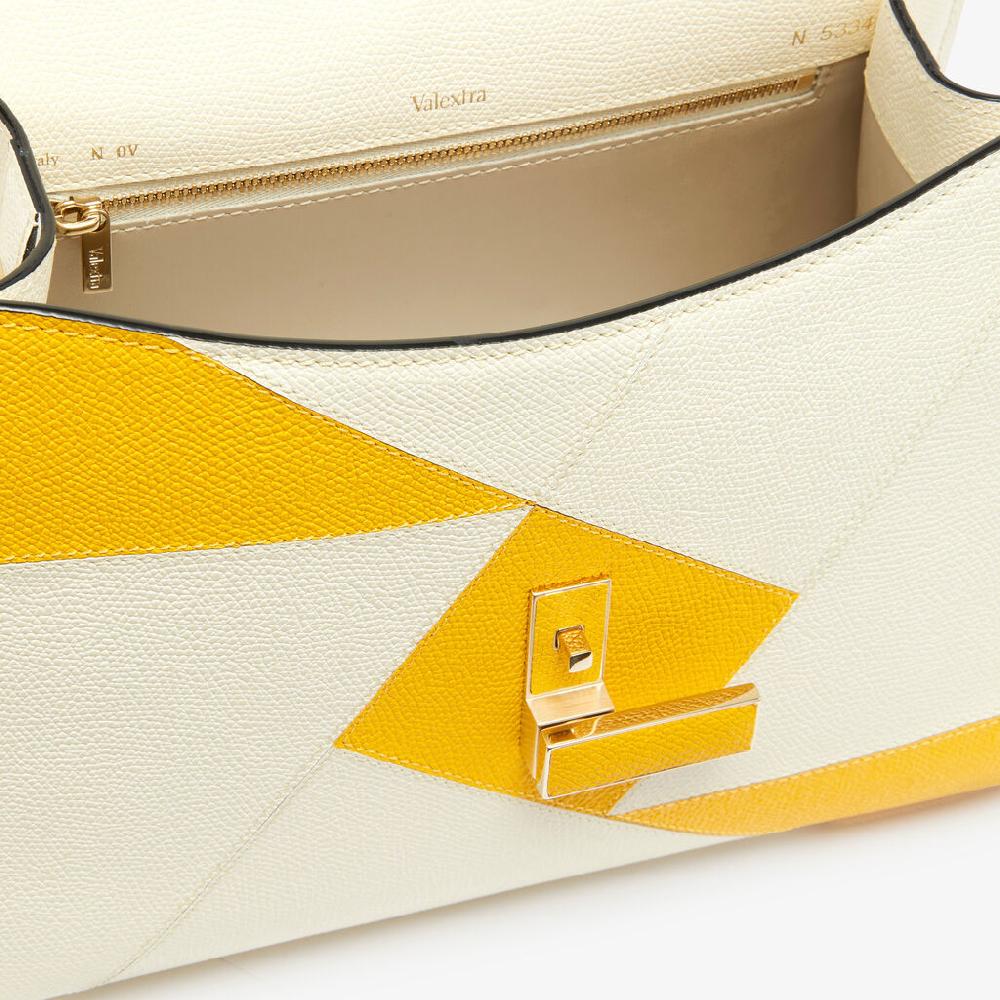 Valextra Borsa a mano da Donna Bianca e Gialla | Valextra Iside Offerta