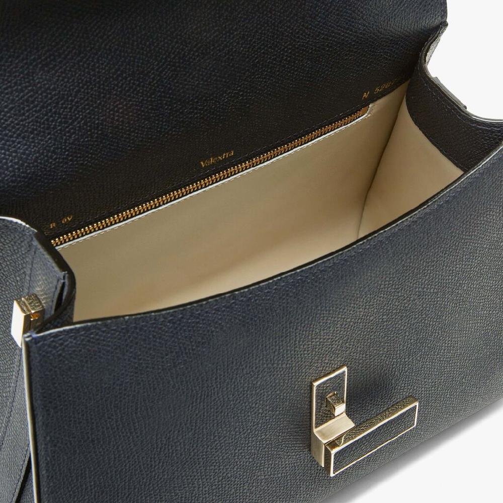 Valextra Borsa a mano Media in Pelle Blu Ottanio | Valextra Iside Economico