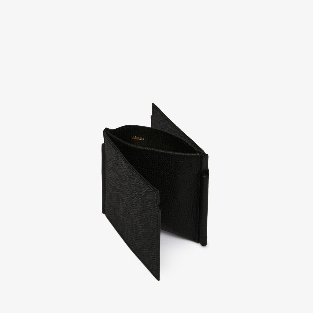 Valextra Portafoglio con fermasoldi trifold in Pelle Nera | Valextra Offerte