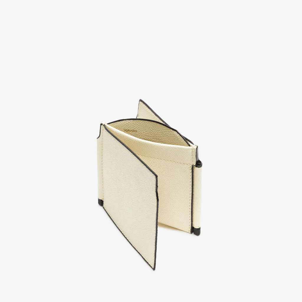 Valextra Portafoglio con fermasoldi trifold in Pelle Bianca | Valextra Hotsell