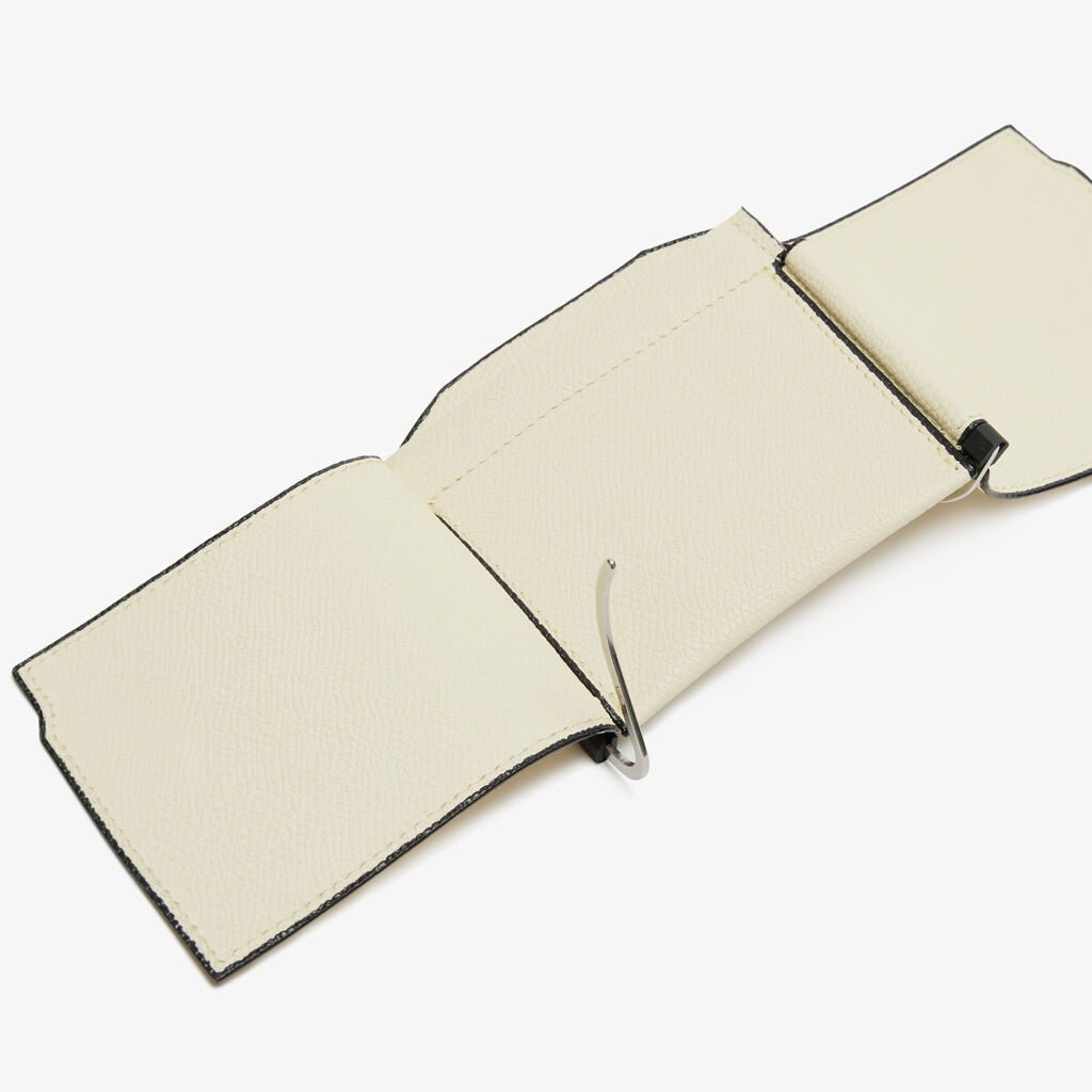 Valextra Portafoglio con fermasoldi trifold in Pelle Bianca | Valextra Hotsell