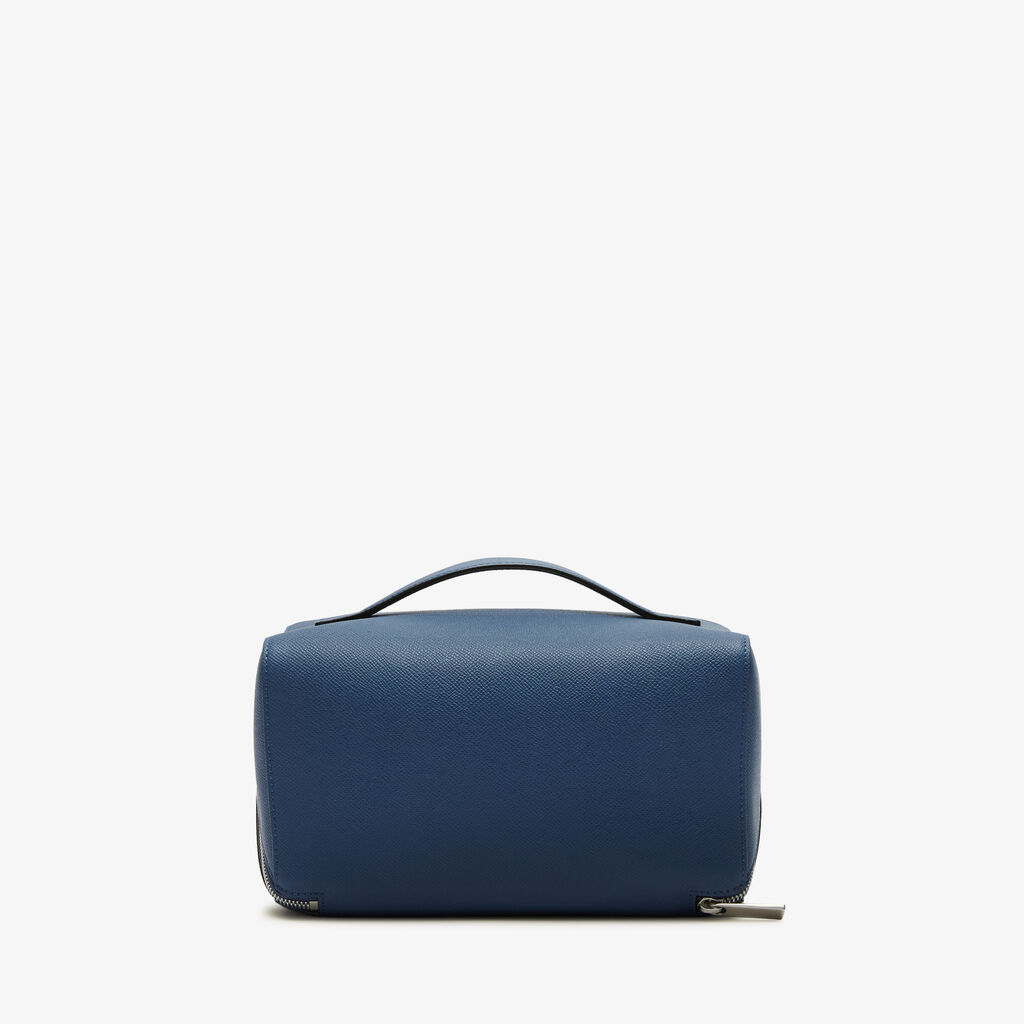 Valextra Beauty case da viaggio di Lusso in Pelle Blu | Valextra V-Line Vendite Flash
