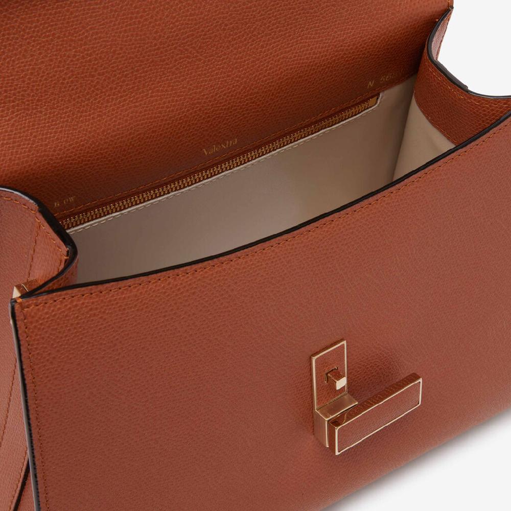 Valextra Borsa a mano da Donna Media in Pelle Marrone | Valextra Iside In Linea