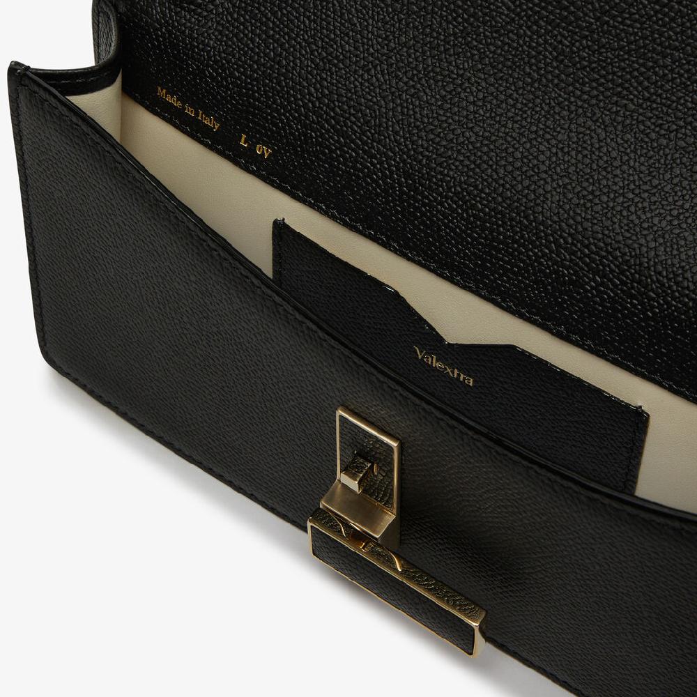 Valextra Borsa clutch semplice in Pelle Nera | Valextra Iside Qualità