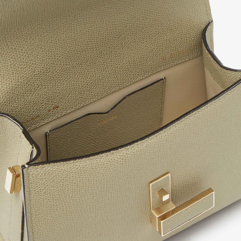 Valextra Borsetta a mano da Donna in Pelle rigida Verde tundra | Valextra Iside Pezzi Unici