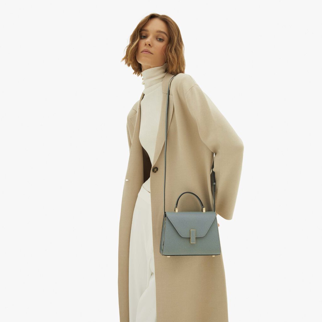 Valextra Borsa a mano Micro in Pelle Blu | Valextra Iside Soddisfazione Garantita