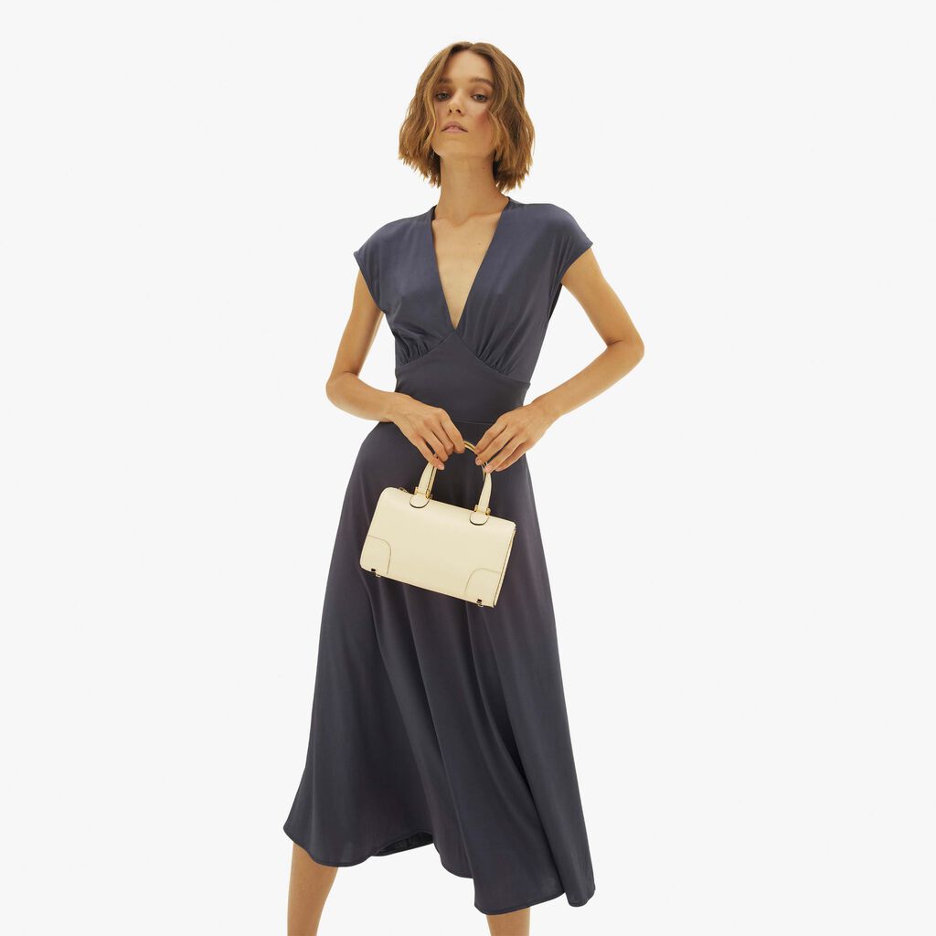 Valextra Borsa bauletto compatta in Pelle Bianca | Valextra Babila Negozi Online