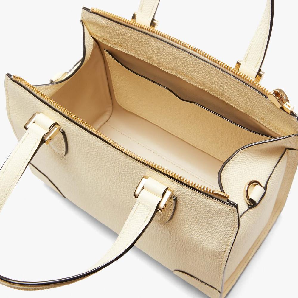 Valextra Borsa bauletto compatta in Pelle Bianca | Valextra Babila Negozi Online