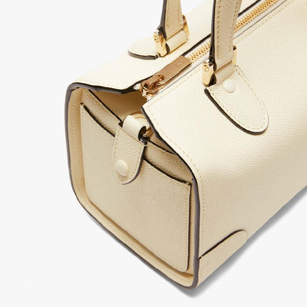 Valextra Borsa bauletto compatta in Pelle Bianca | Valextra Babila Negozi Online