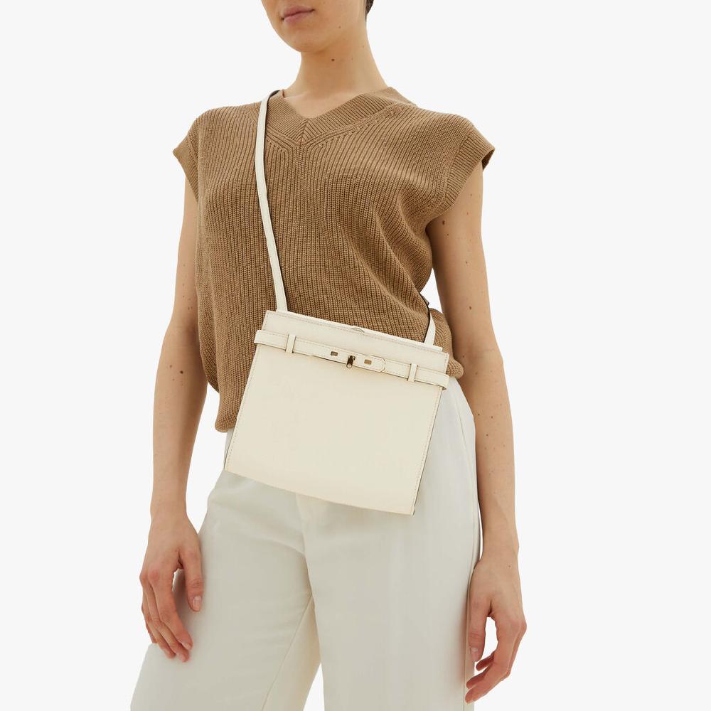 Valextra Borsa a tracolla Mini in Pelle Bianca | Valextra Brera Sottocosto