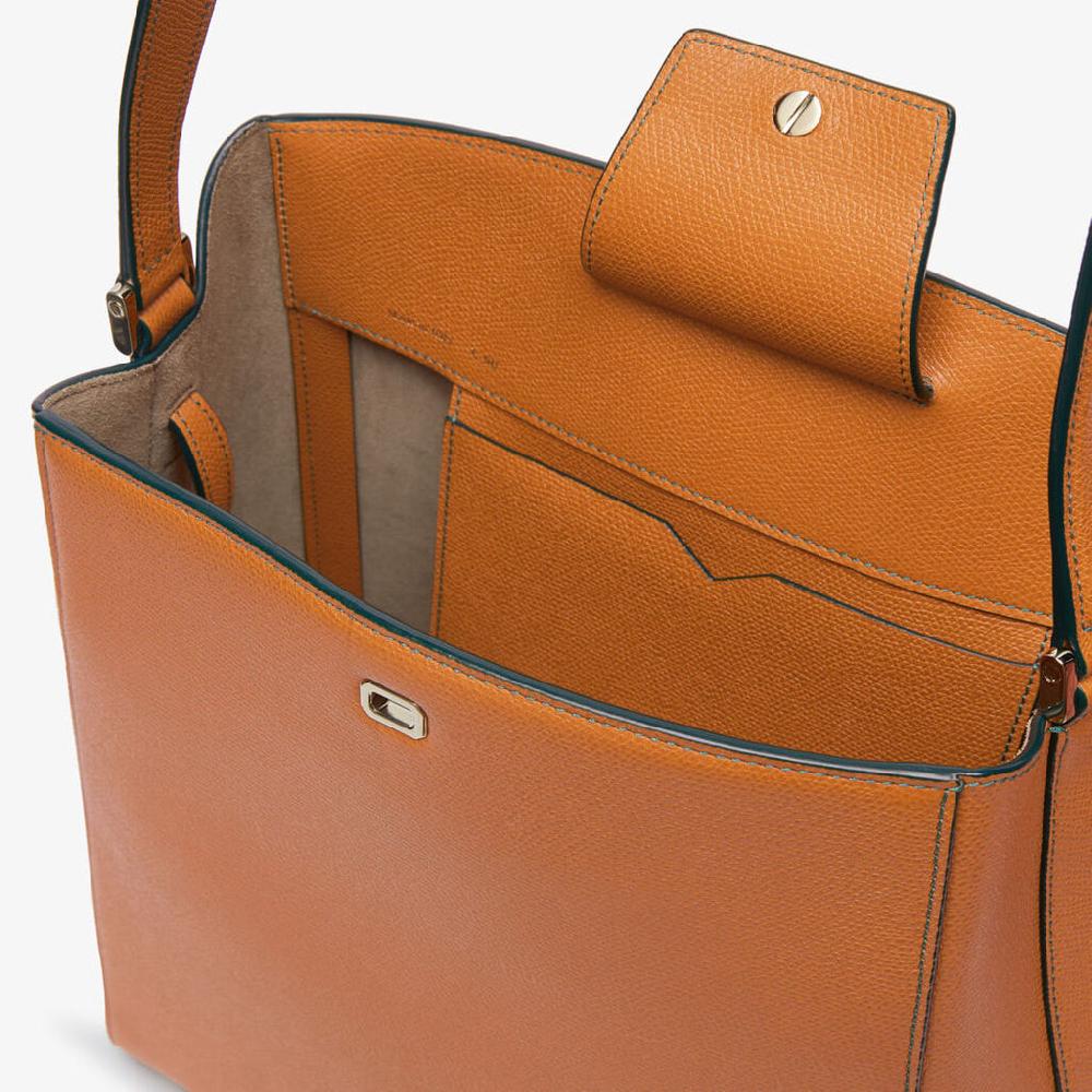 Valextra Borsa a spalla da Donna in Pelle Marrone | Valextra Brera Convenienza