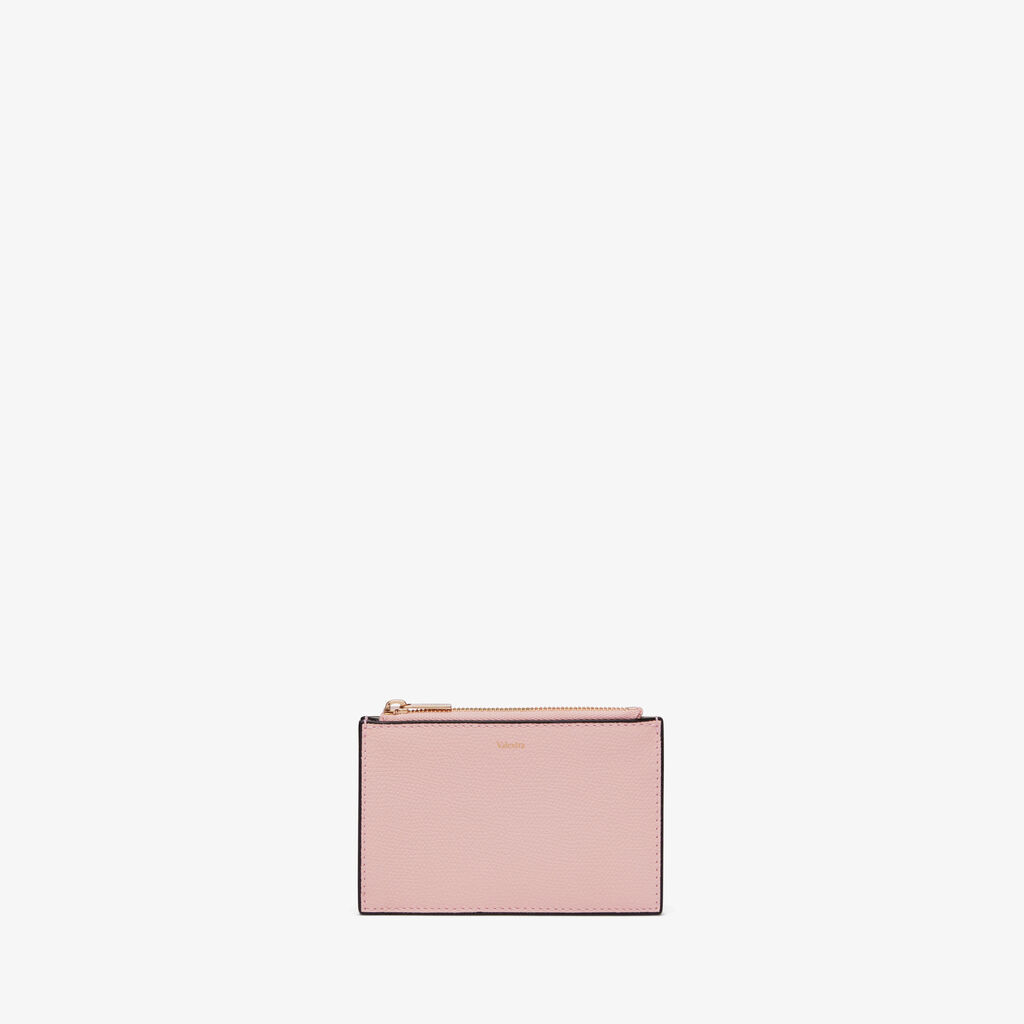 Valextra Portamonete compatto da Donna in Pelle Rosa | Valextra Offerta
