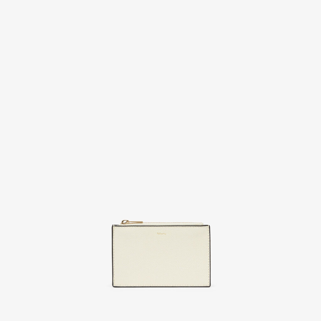 Valextra Porta carte raffinato in Pelle Bianca con zip | Valextra Economico
