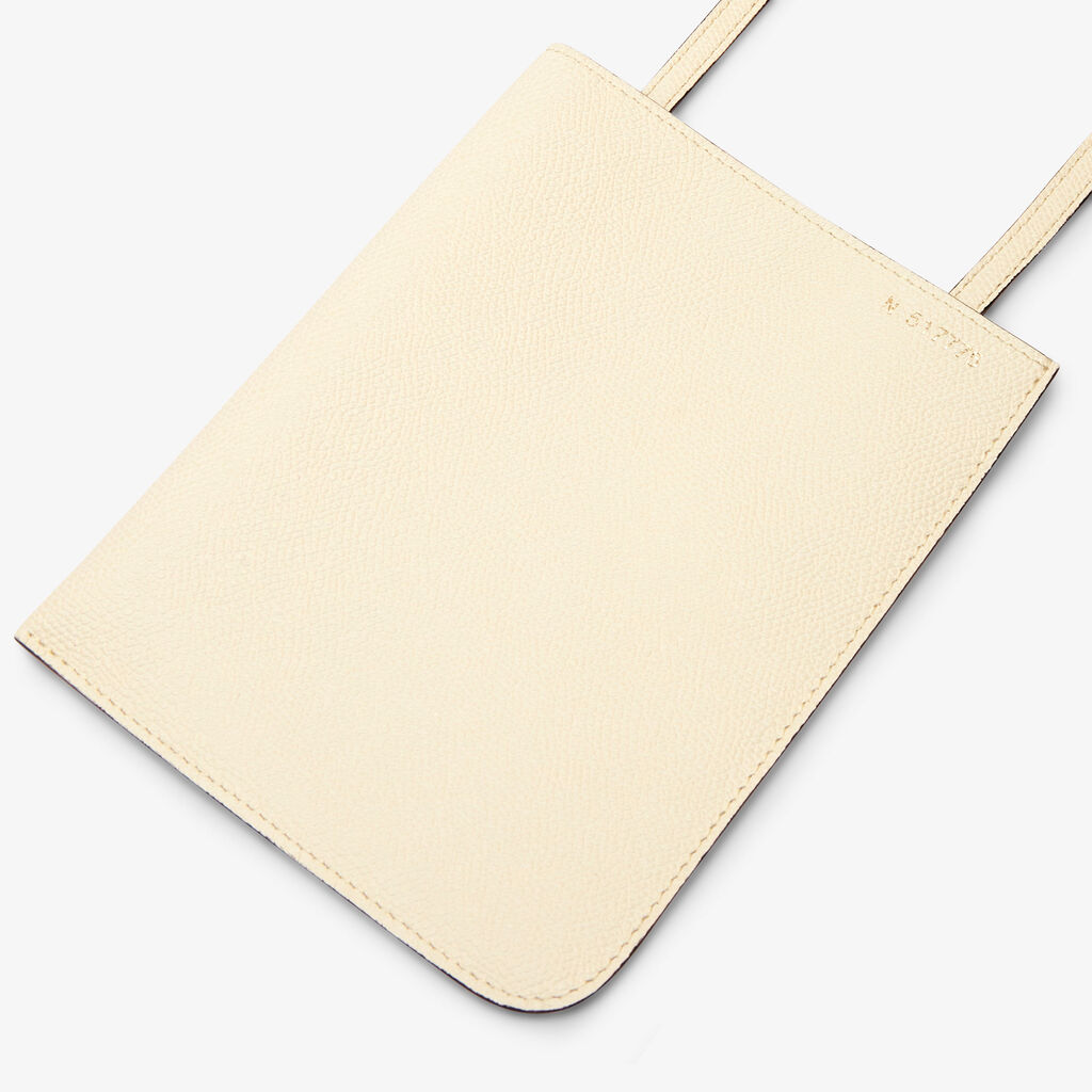 Valextra Borsa a tracolla sottile in Pelle Bianca | Valextra Soft Saldi