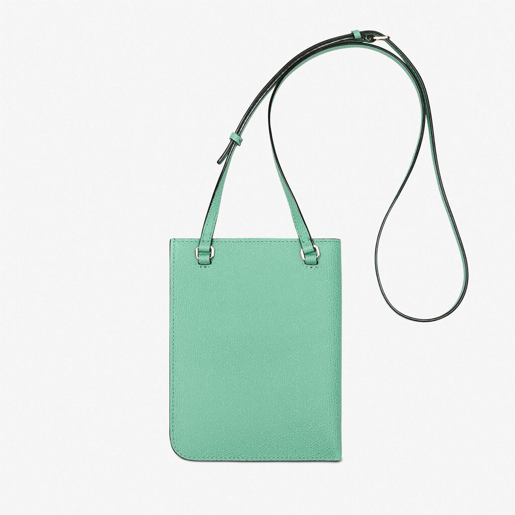 Valextra Portadocumenti a tracolla in Pelle Verde menta | Valextra Soft Vendite stagionali