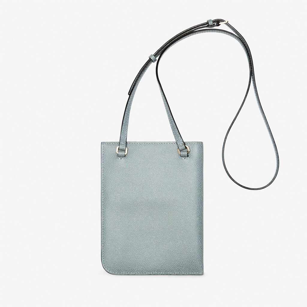 Valextra Portadocumenti a tracolla in Pelle Azzurra cerulea | Valextra Soft Black Friday