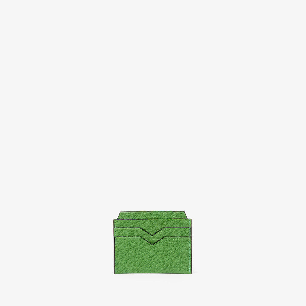 Valextra Portacarte elegante e compatto in Pelle Verde | Valextra Cyber Monday