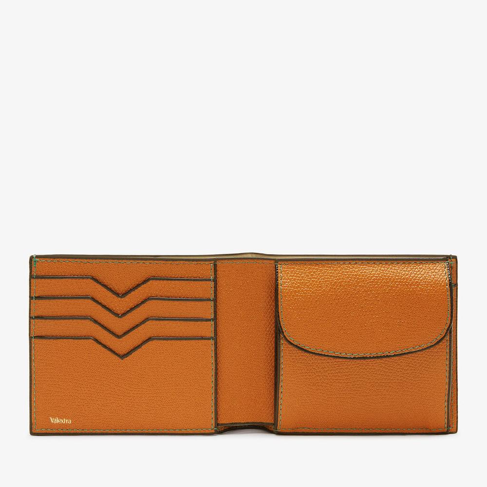 Valextra Portafoglio porta carte e monete in Pelle Marrone | Valextra Offerta Pasqua