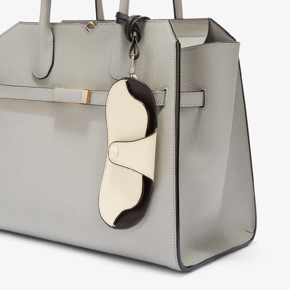 Valextra Custodia occhiali di Lusso in Pelle Bianca e Nera | Valextra Offerta Anniversario