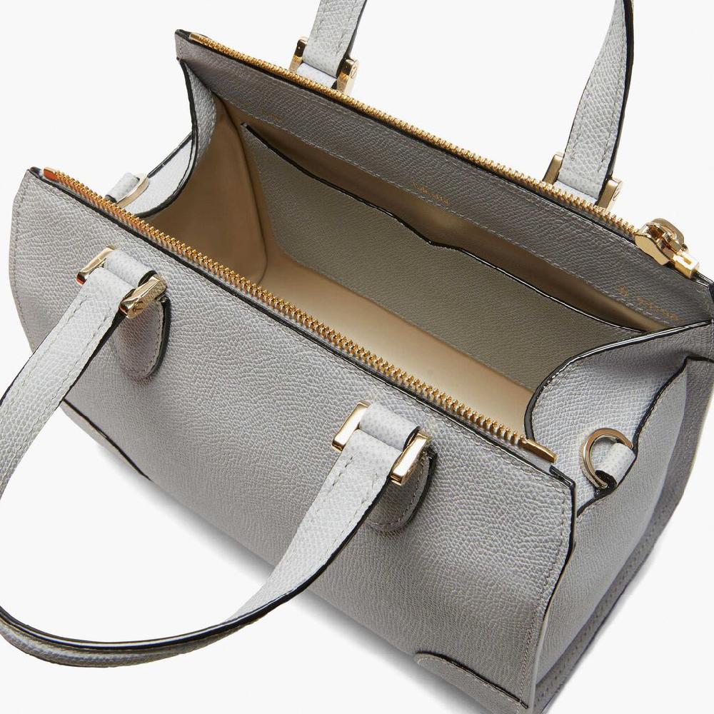 Valextra Borsa a mano in Pelle Grigia con tracolla | Valextra Babila Offerta migliore