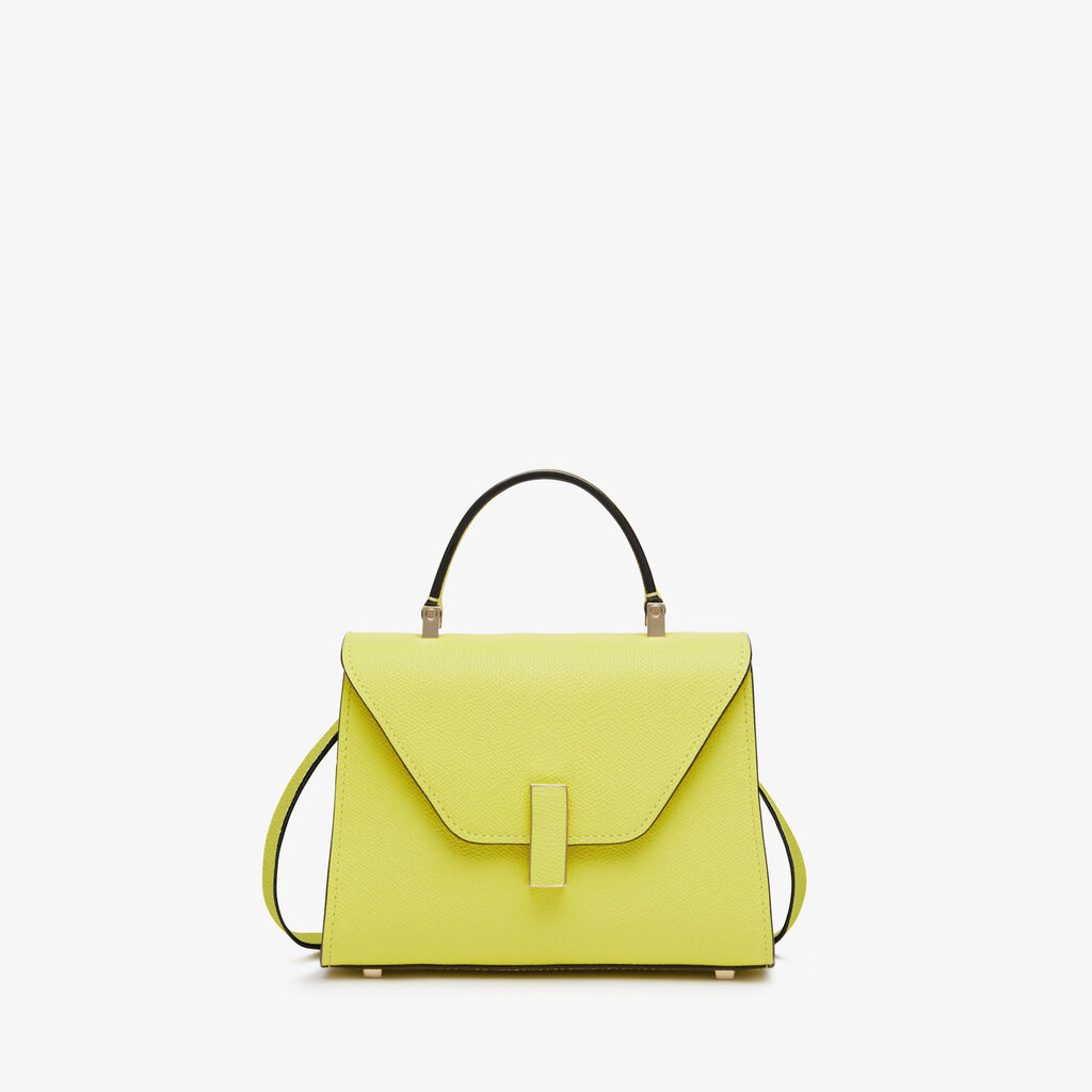 Valextra Borsa a tracolla da Donna in Pelle di Lusso Gialla | Valextra Iside Latest fashion