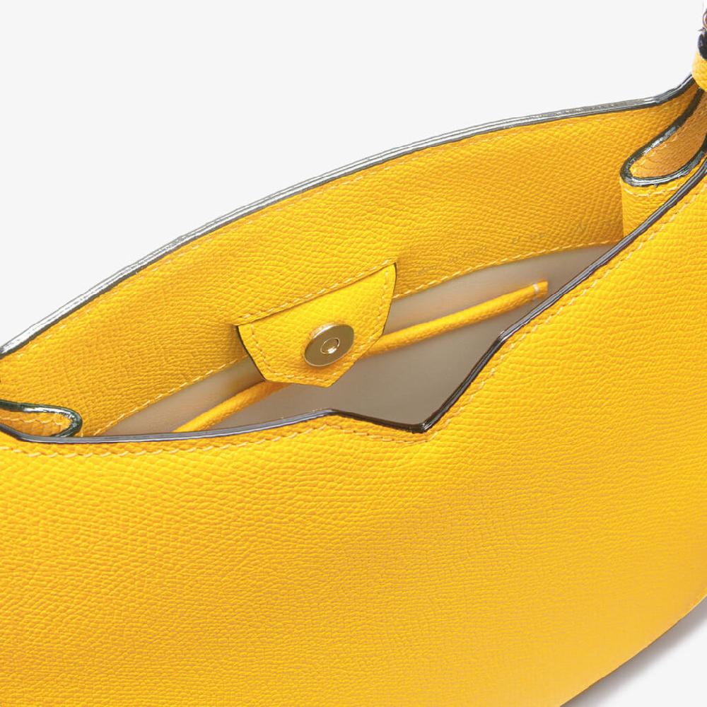 Valextra Borsa weekend Mini da Donna in Pelle Gialla | Valextra Hobo Online Outlet