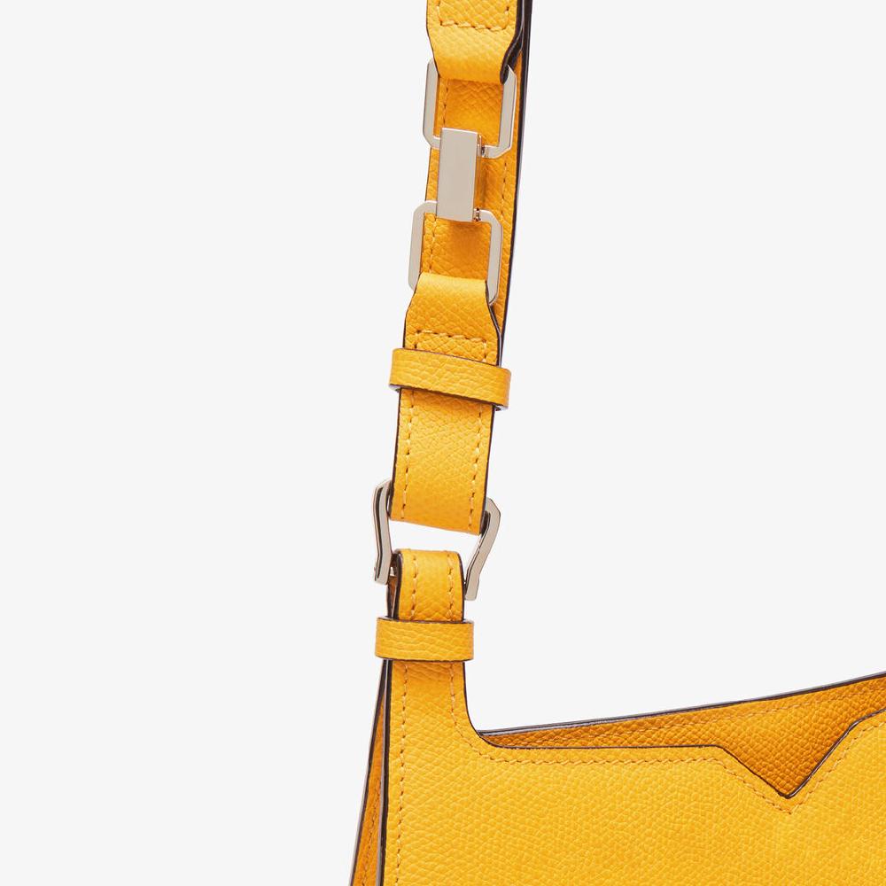 Valextra Borsa weekend Mini da Donna in Pelle Gialla | Valextra Hobo Online Outlet