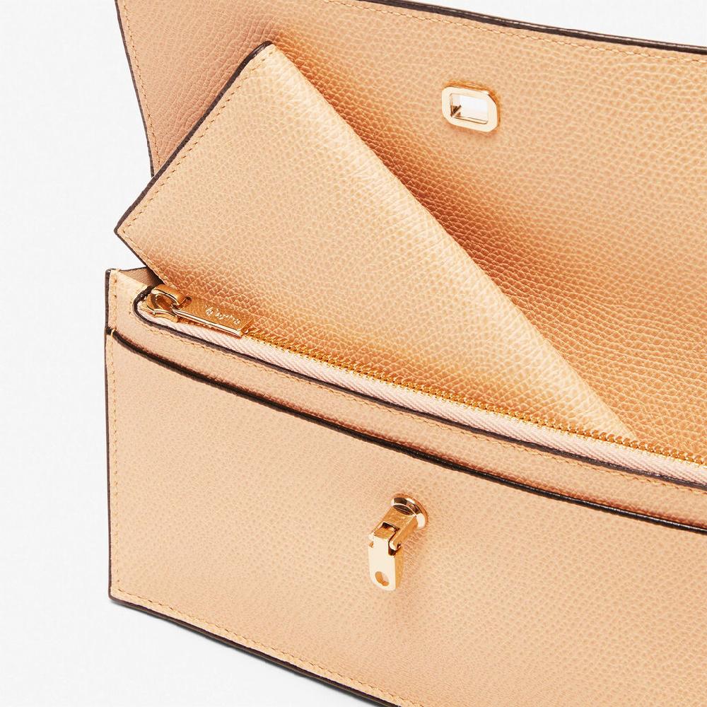 Valextra Portafoglio grande in Pelle Rosa Cipria | Valextra Brera Bestseller
