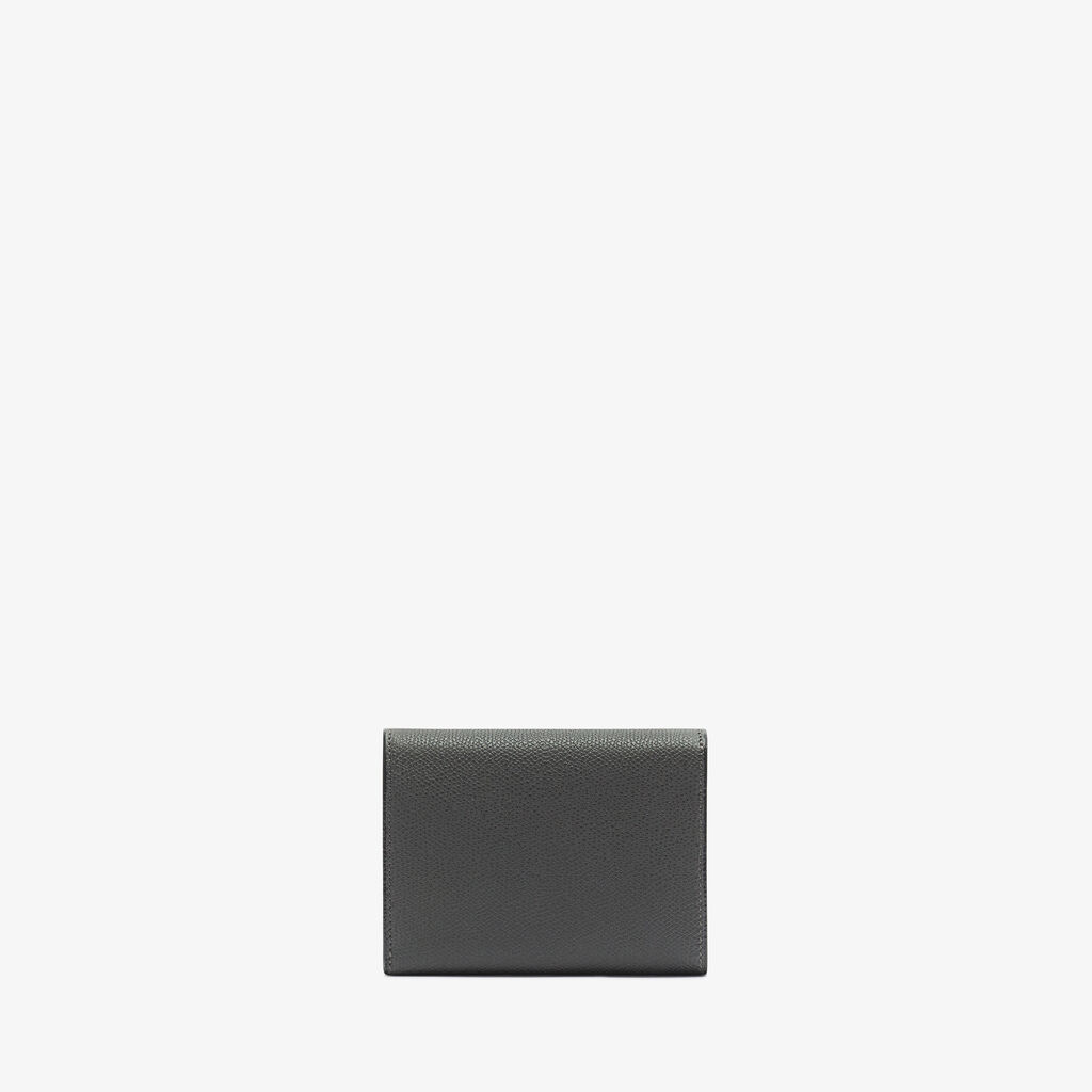 Valextra Portafoglio piccolo da Donna in Pelle Grigia | Valextra Iside Liquidazione