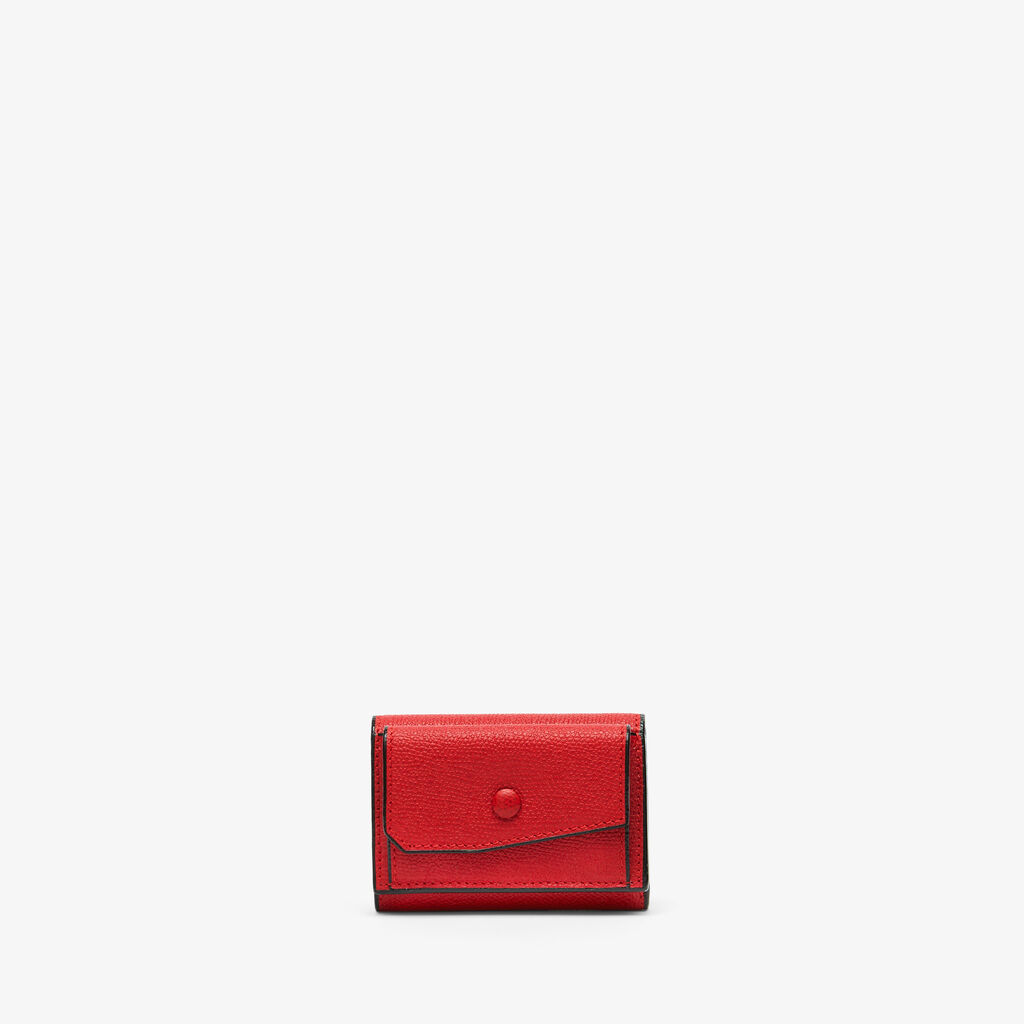 Valextra Portafoglio Bifold compatto in Pelle Rossa | Valextra Sconti VIP