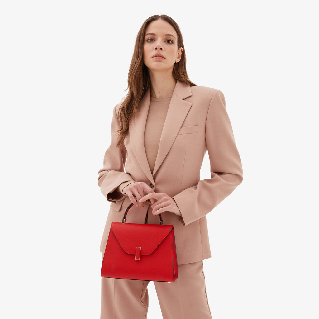 Valextra Borsa a mano Media da Donna in Pelle Rossa | Valextra Iside Prezzo basso