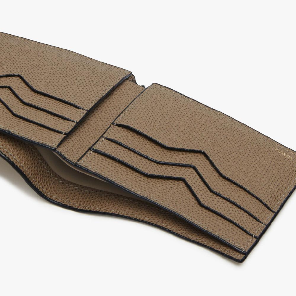 Valextra Portafoglio bifold piccolo in Pelle Marrone Tortora | Valextra Ultimi due giorni