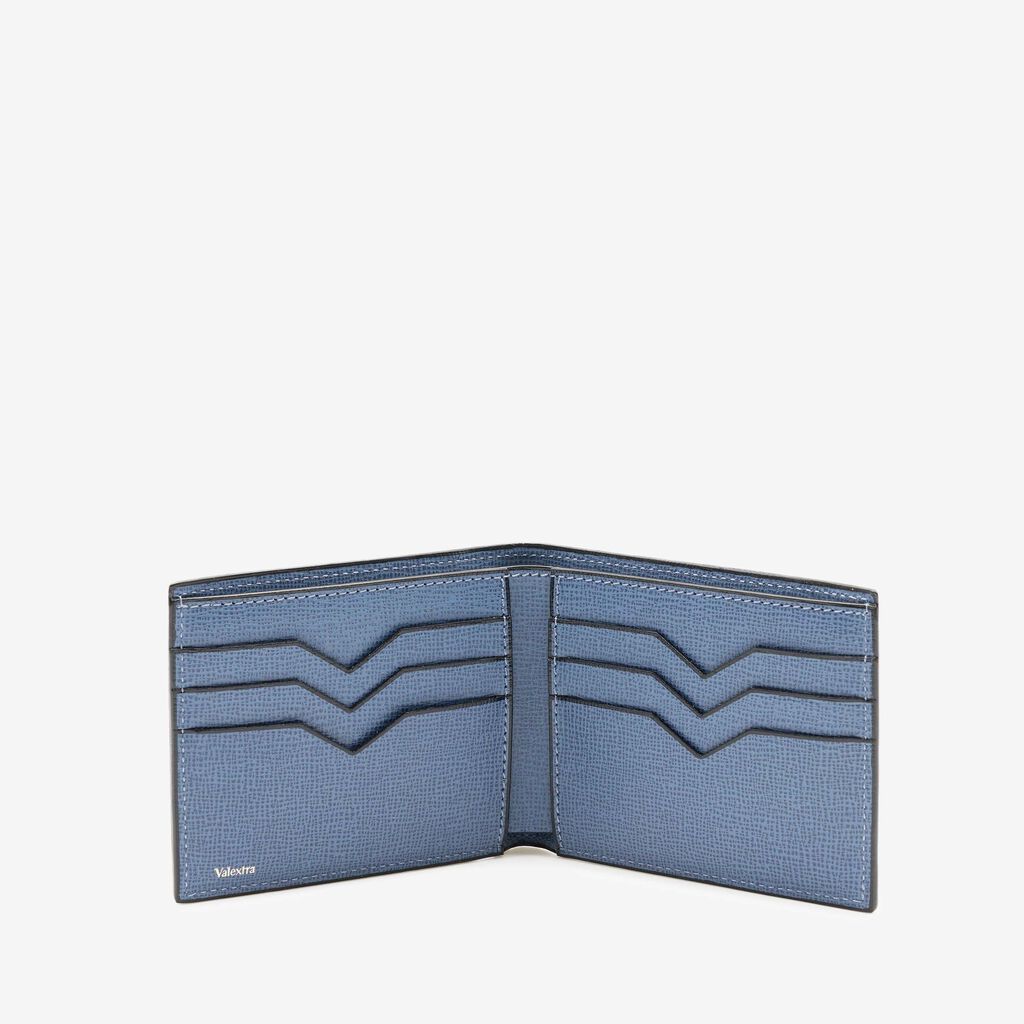 Valextra Portafoglio bifold piccolo in Pelle Blu Cobalto | Valextra Fino al 60% di sconto
