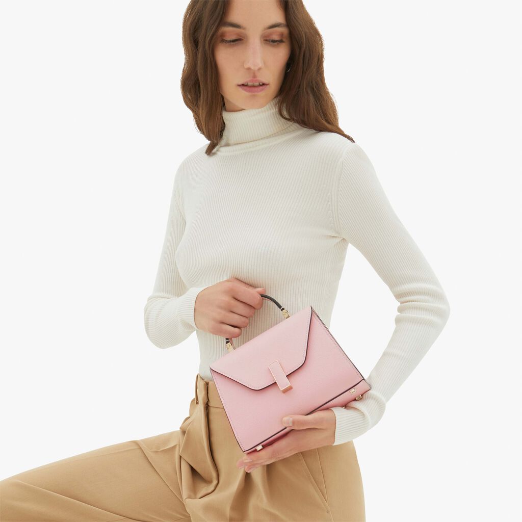 Valextra Borsetta piccola Micro in Pelle Rosa | Valextra Iside Offerta speciale della fabbrica