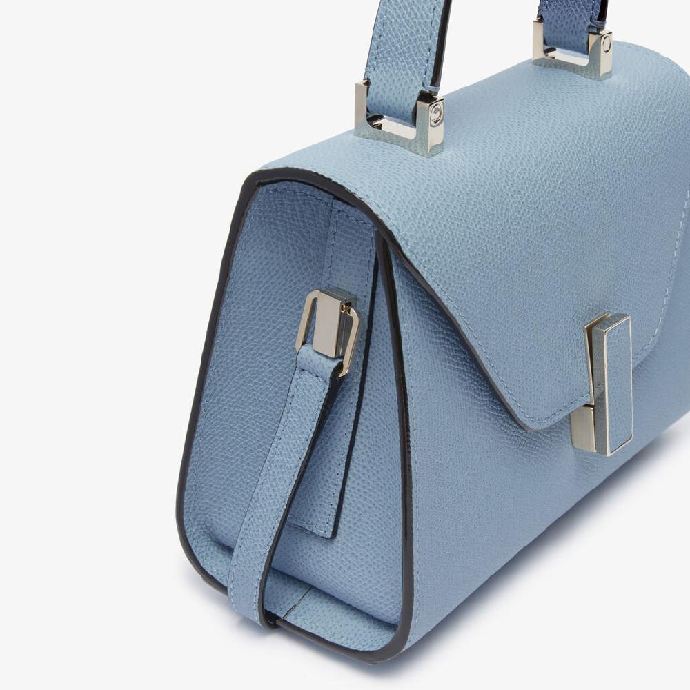 Valextra Borsa da Donna di Lusso in Pelle Azzurra rigida | Valextra Iside Sostegno trimestrale