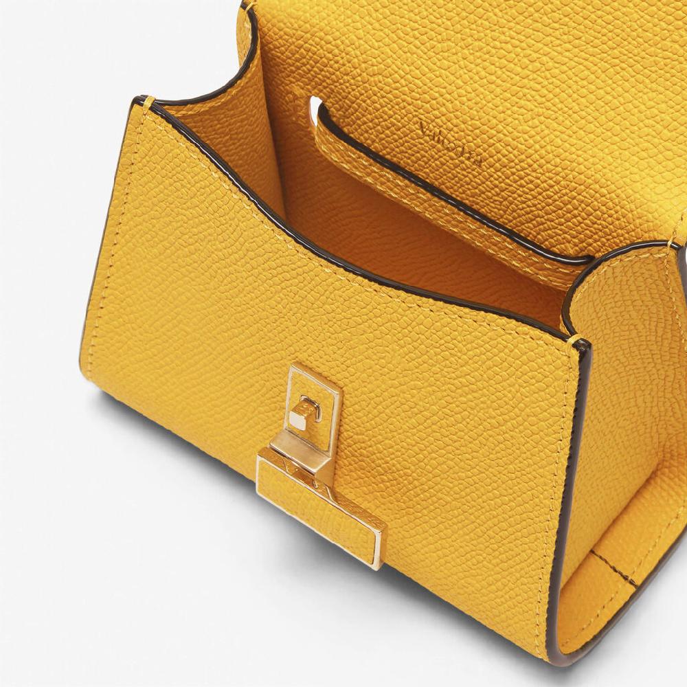 Valextra Borsa cintura piccola in Pelle Gialla con tracolla | Valextra Iside 50% di sconto con spedizione gratuita