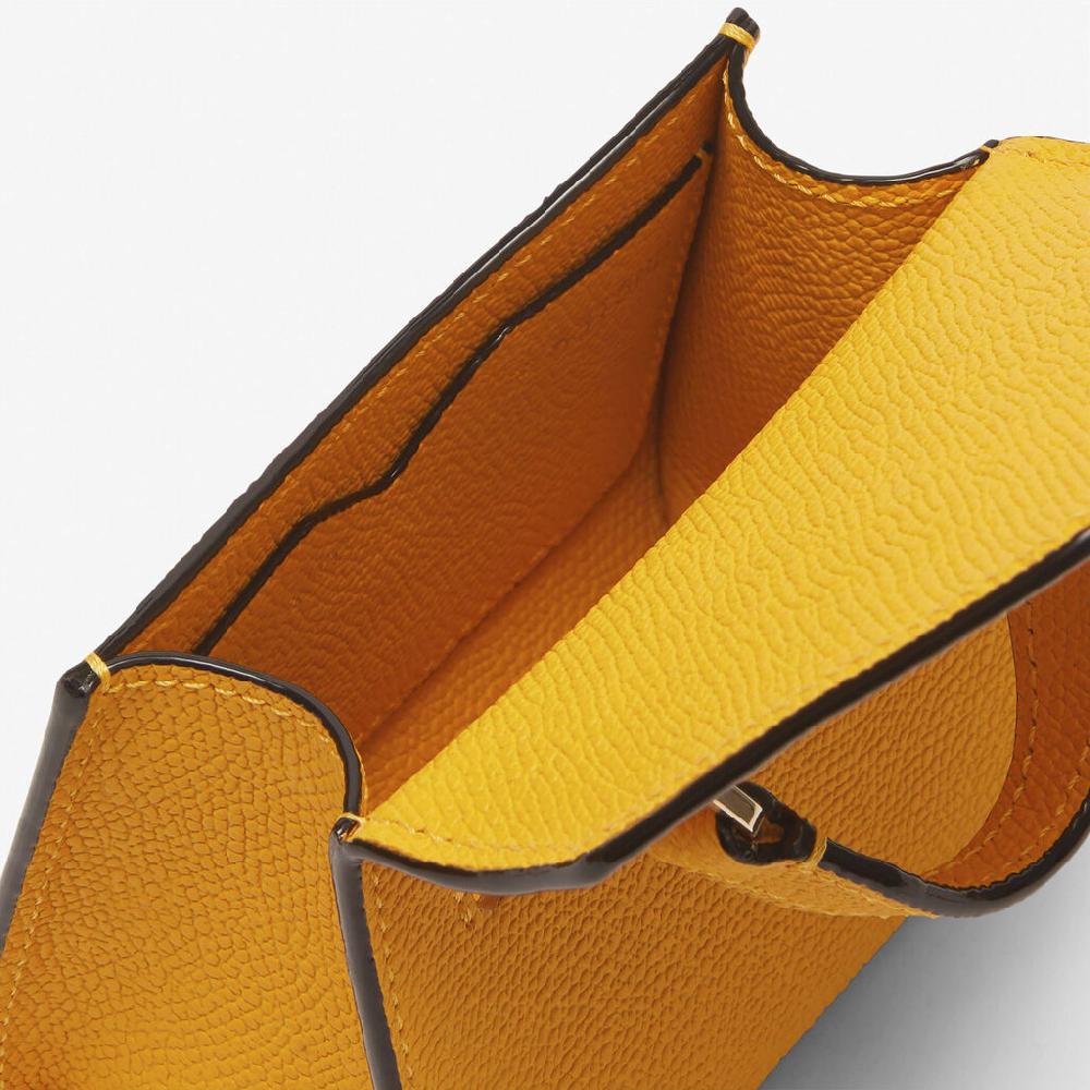Valextra Borsa cintura piccola in Pelle Gialla con tracolla | Valextra Iside 50% di sconto con spedizione gratuita