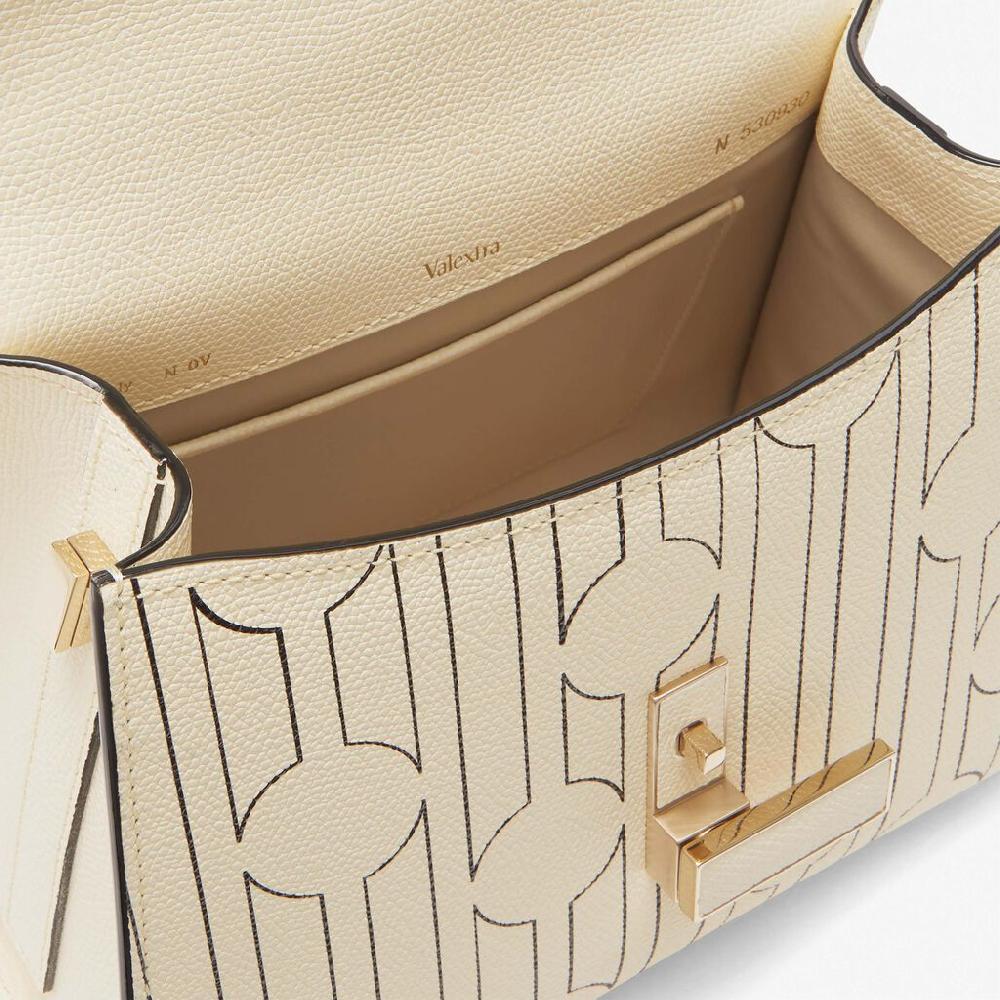 Valextra Borsa a mano Mini da Donna Bianca e Nera | Valextra Iside Limitato a 3 giorni