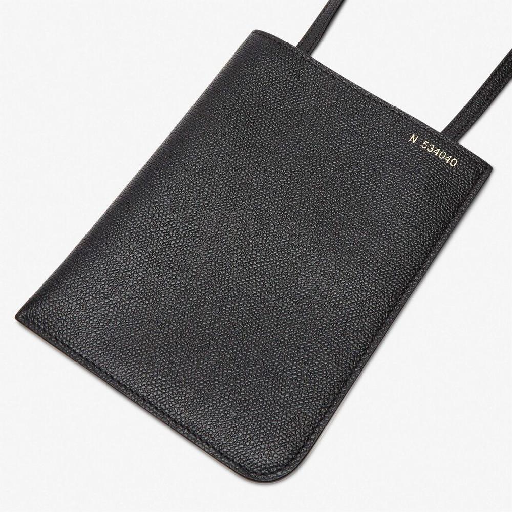 Valextra Portafoglio grande in Pelle Nera | Valextra Soft Esporta salva