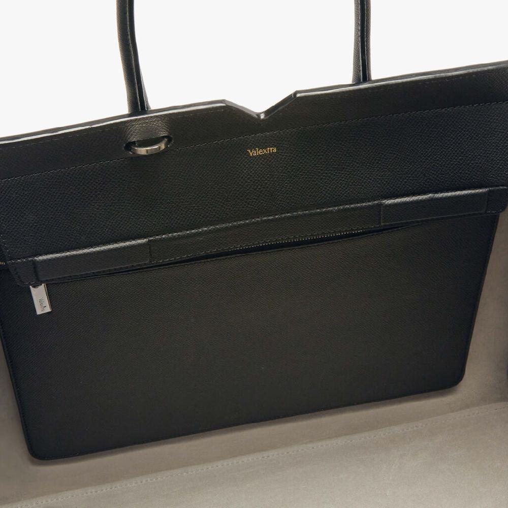 Valextra Borsa due manici grande da Donna di Lusso in Pelle Nera | Valextra In vendita