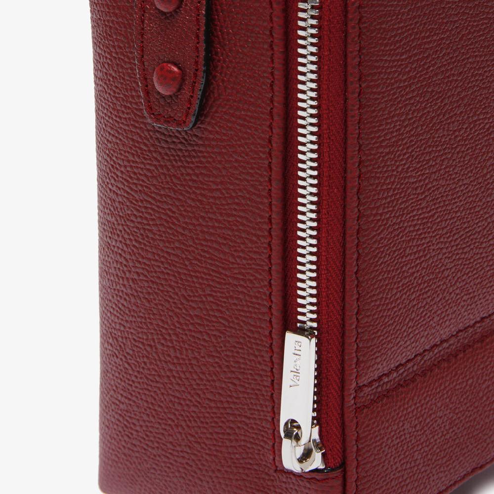 Valextra Borsa tracolla Donna di Lusso Pelle Bordeaux | Valextra Tric Trac Duty-free