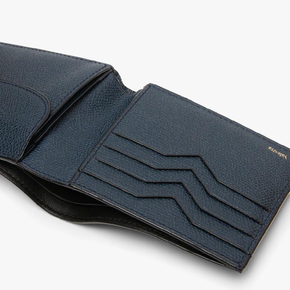 Valextra Portafoglio con portatessere in Pelle Blu | Valextra 50% di sconto per tempo limitato