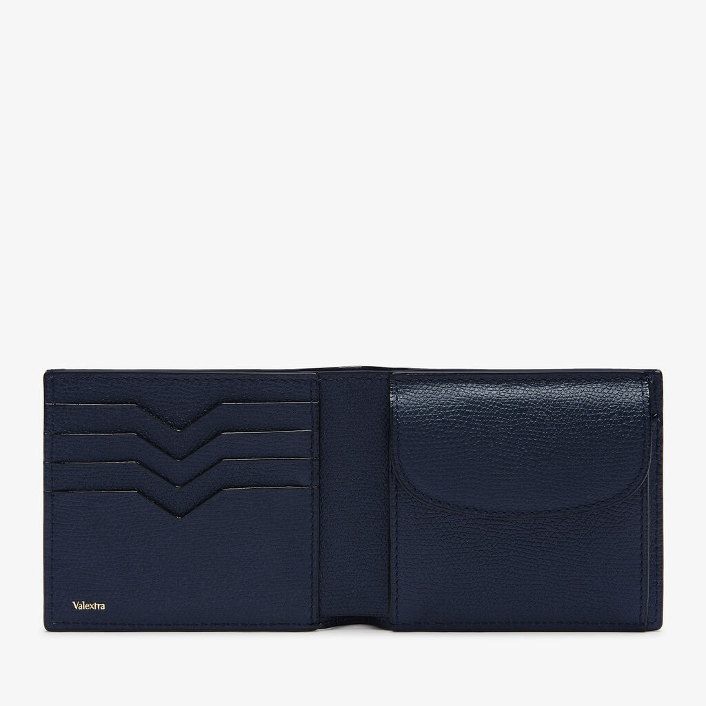 Valextra Portafoglio con portatessere in Pelle Blu | Valextra 50% di sconto per tempo limitato
