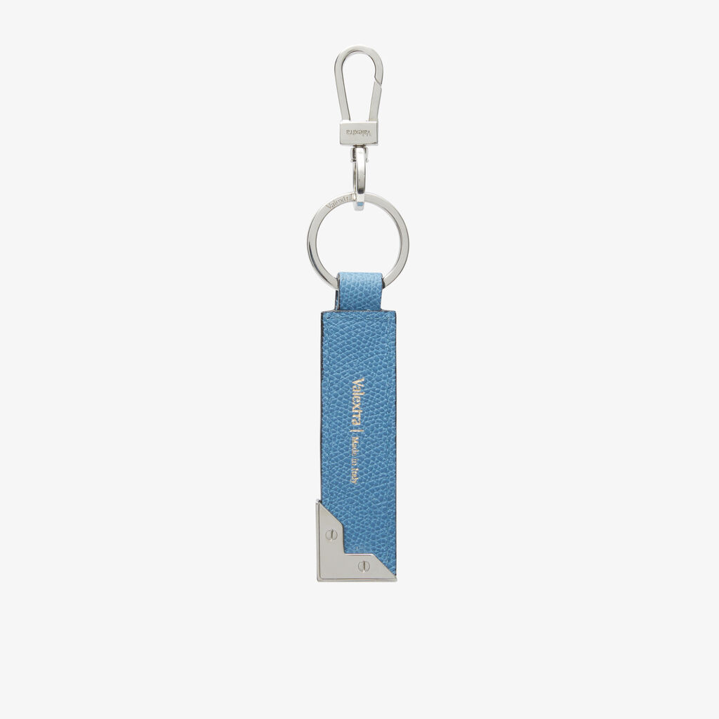 Valextra Portachiavi da Donna di Lusso in Pelle Azzurra | Valextra In Linea
