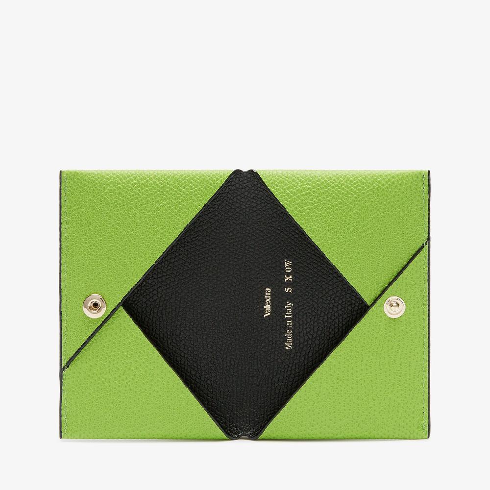 Valextra Porta carte piccolo da Donna di Lusso in Pelle Verde | Valextra Qualità