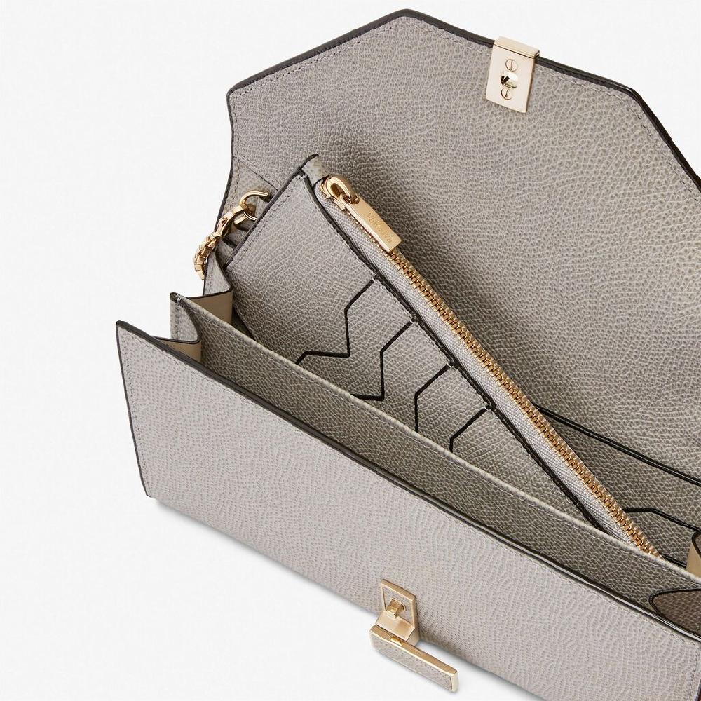 Valextra Portafoglio grande in Pelle Grigio chiaro | Valextra Iside Promozione