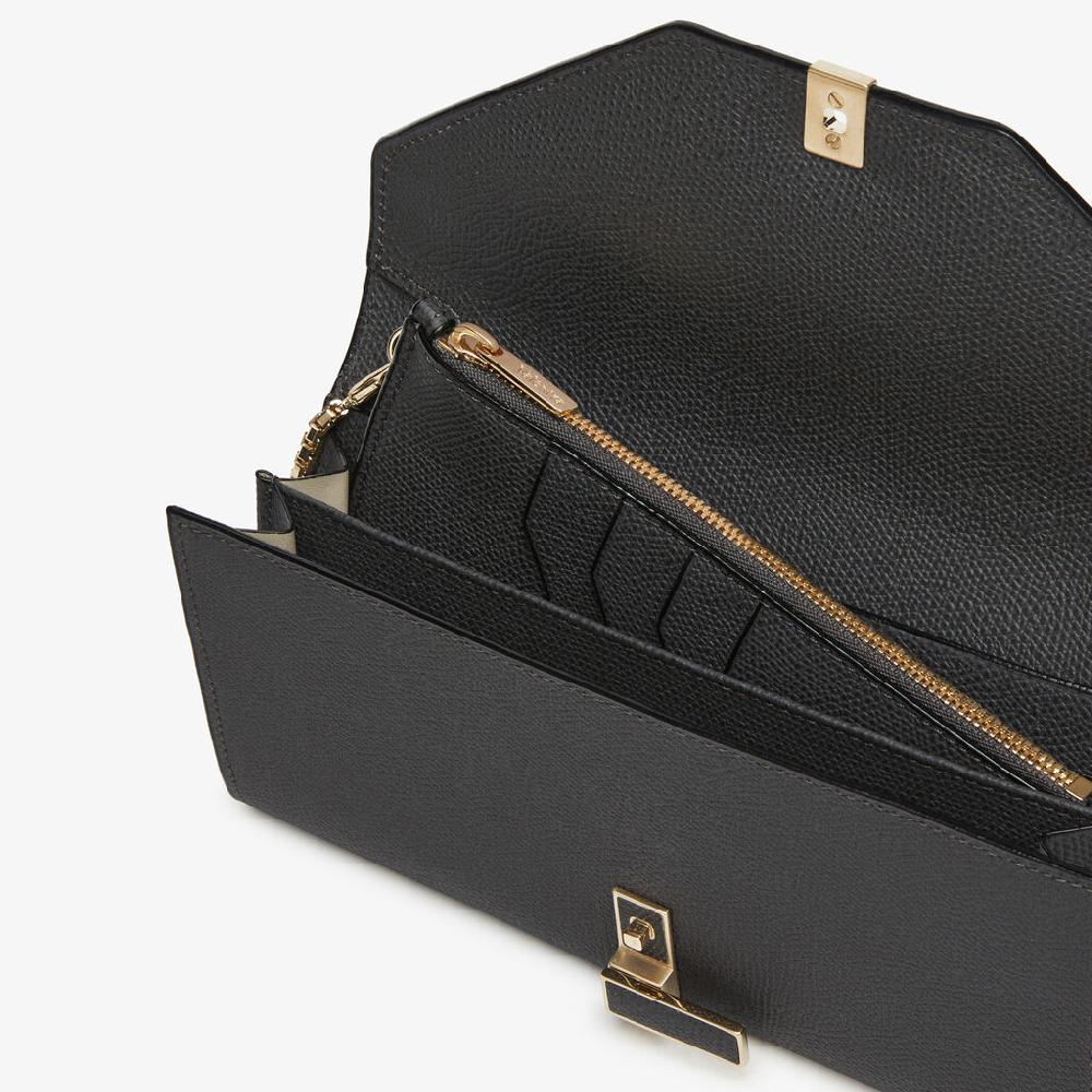 Valextra Portafoglio grande in Pelle Grigia con zip | Valextra Iside Spedizione Gratuita