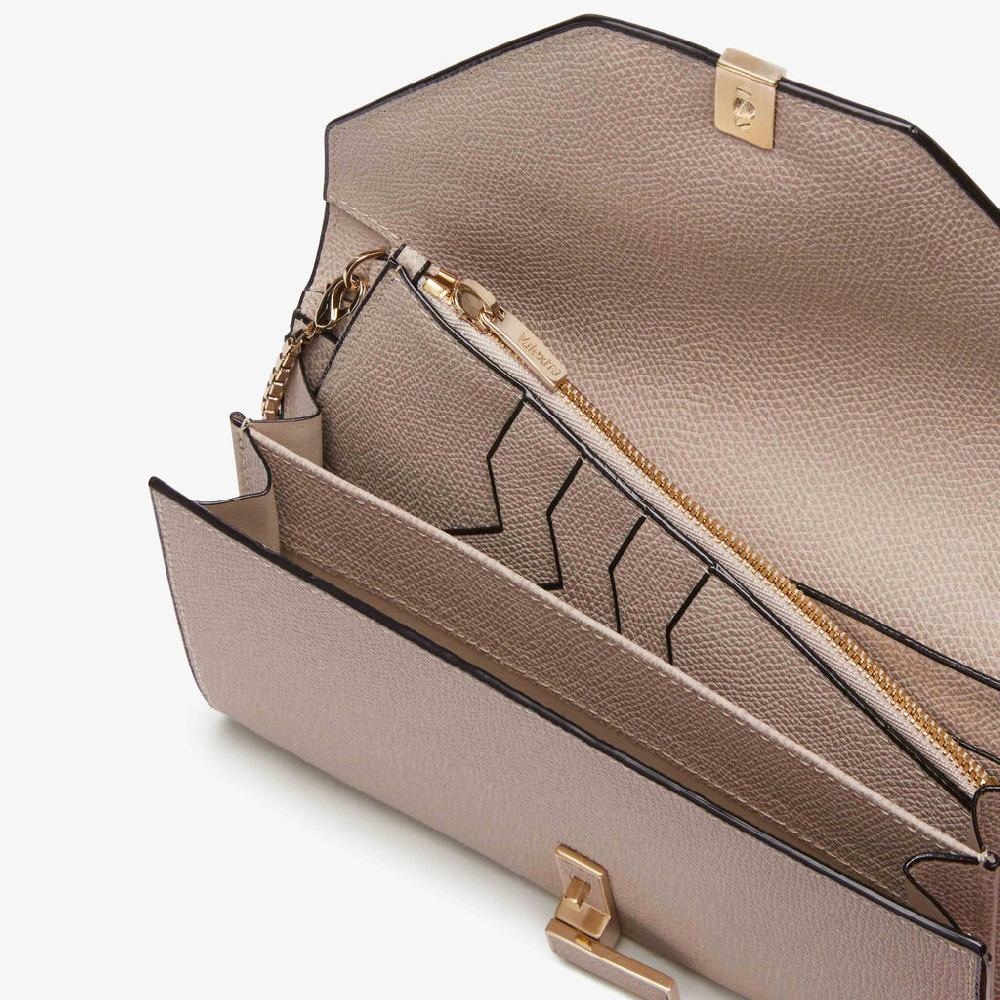 Valextra Portafoglio grande da Donna in Pelle Rosa Nude | Valextra Iside Pezzi Unici
