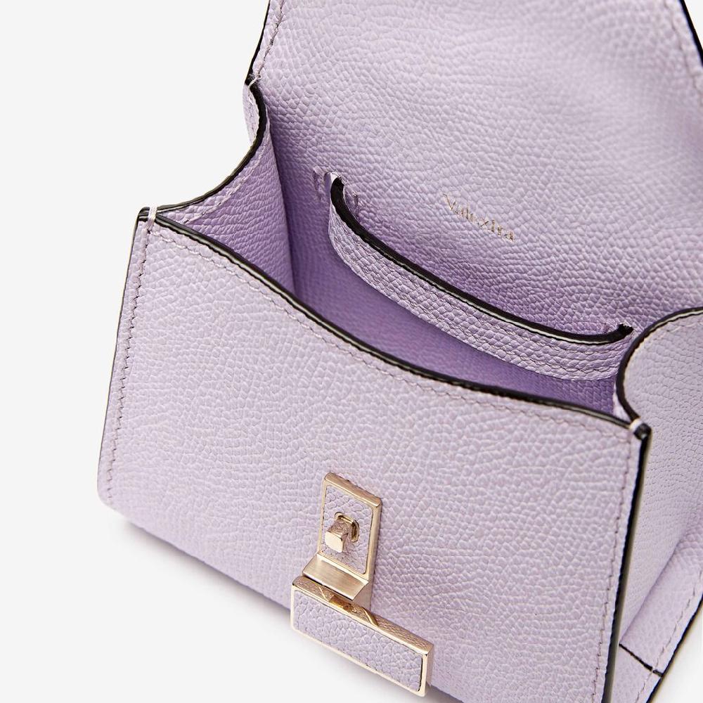 Valextra Borsa cintura da Donna di Lusso in Pelle Lilla | Valextra Iside Soddisfazione Garantita